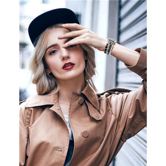 Beaded Bracelet Compatible with Apple Watch Band 40mm 38mm 41mm Series - Picture 6 of 7